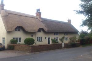Thatched cottages in Aston Flamville.