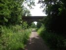 Just after passing under this brick bridge there are signs advertising refreshments at the adjacent Waterloo Farm Leisure