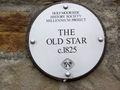 The Old Star Inn and typical wall plaque to look out for.