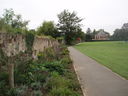 View along the Abbey wall