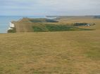 Looking back over Belle Tout with the Seven Sisters beyond.