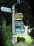 Waymarkers near church in Chalfont St Giles (follow South Bucks Way)