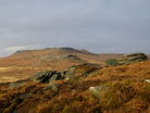 Higger Tor with Carl Wark in front, soon after leaving Fox House.