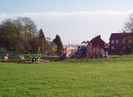 Pindar Road play area with view of Leicester