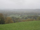 Looking north west over Herefordshire from Oyster Hill on a misty day - Point 3