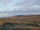 Totley Moor on the return to Fox House with Higger Tor and Stanage Edge prominent.