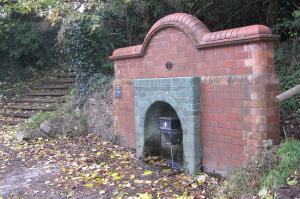 Malvern Water - One of many springs from which locals collect free drinking water - near start point