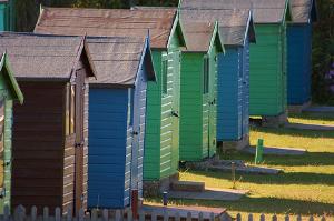 Beach huts at St Helens